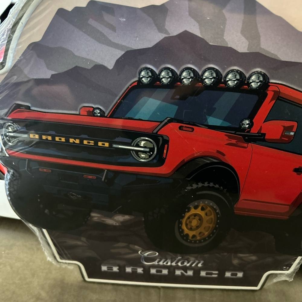 Ford Custom Bronco Metal Sign Vintage Mancave Garage 12x12 Official Licensed New